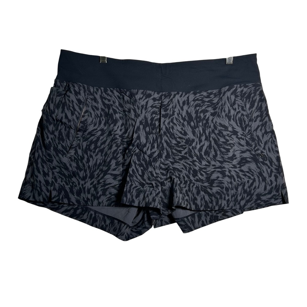 Athleta Trekkie North Printed Short Women's Size 18 Blue Athletic